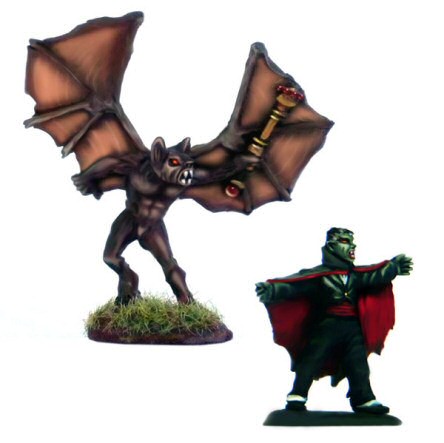 Vlad and Georg Hamyldon, Vampire Twins of Mystri Island, by Khurasan Miniatures