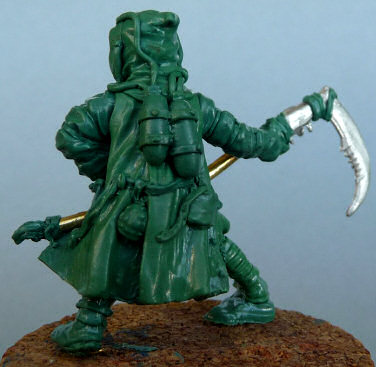 Eco-monk with scythe