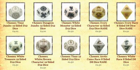 Some of the Games Master Dice at The Dice Shop Online