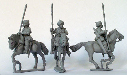 Bengal Cavalry with lances, Muslims, lances upright