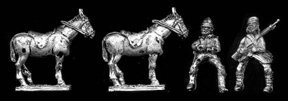 German Askari on Mules