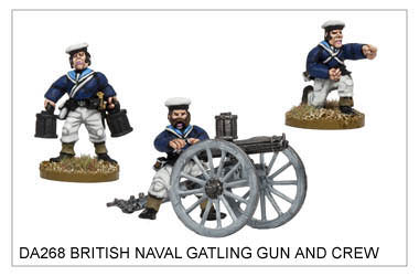 DA268 British Naval Gatling Gun and Crew