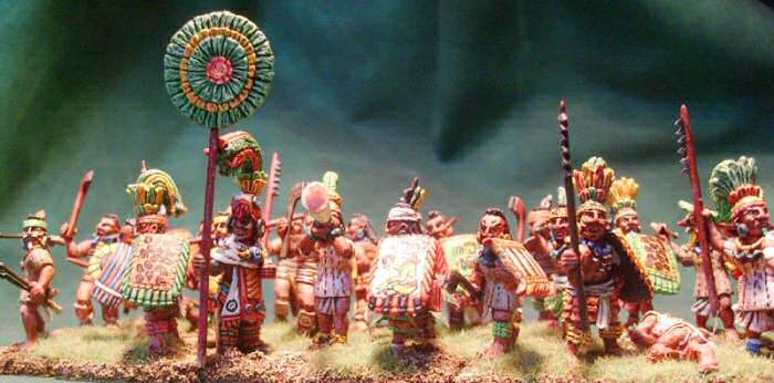 Mayan Warriors - painted by Xavier Morlec