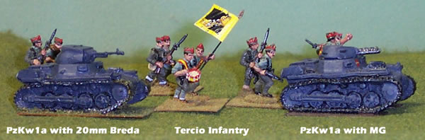 German tanks and Tercio infantry