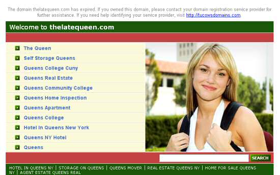 The Late Queen has lost their domain