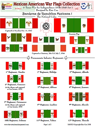 Mexican infantry colors