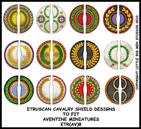 Etruscan cavalry shield designs