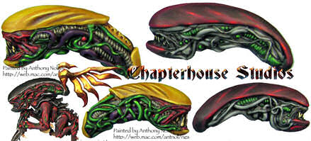 Xenomorph Alien Heads in 28mm Scale by Chapterhouse Studios