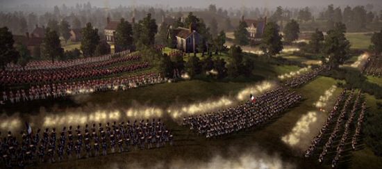 Volley fire flashes in Napoleon Total War from Creative Assembly and SEGA