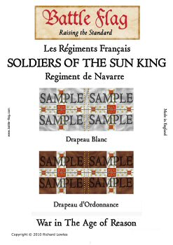 The Regiment of Navarre Drapeau Blanc and Drapeau d'Ordonannce from Battle Flag