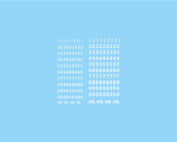 British unit numbers - white