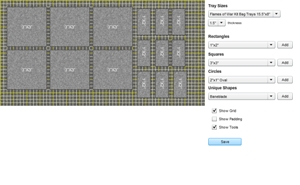 Custom foam tray designer