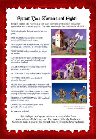 Song of Blades and Heroes back cover