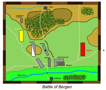 Battle of Bergen map