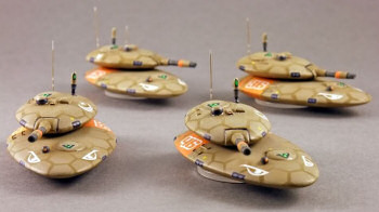 Type 9 Grav Tanks superbly painted by Richard Meaden