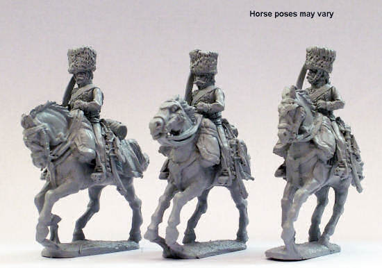 FN 137 - Chasseurs a cheval of the Imperial Guard swords drawn in campaign galloping