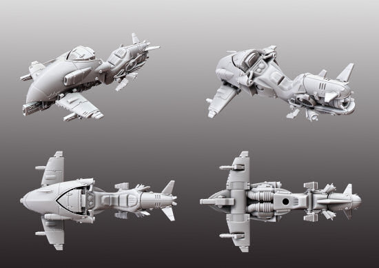 Valkyur Raven Pattern jet-bike