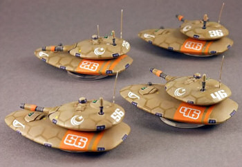 A superbly painted Grav Tank Platoon by Richard Meaden