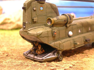 Rear hatch half open showing Rear Gunner