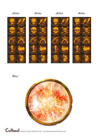 Action tokens and Blast marker