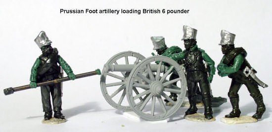 Prussian foot artillery loading British 6-pounder