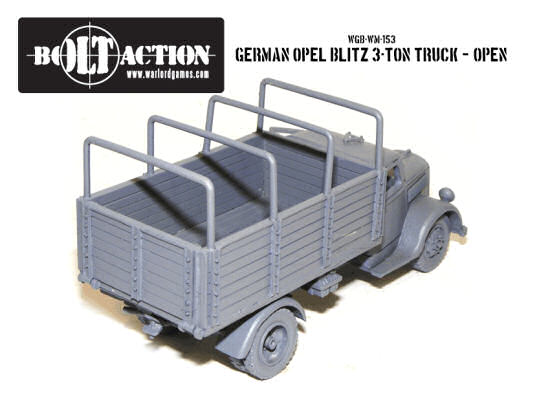 Rear view of the Bolt Action Opel Blitz with tilt removed