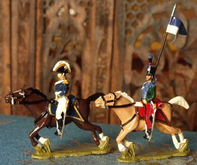 French staff officer escorted by a Chasseur Lancer 1826