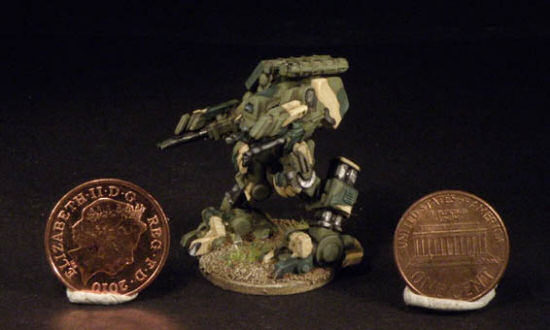 Size of Python armor compared to pennies