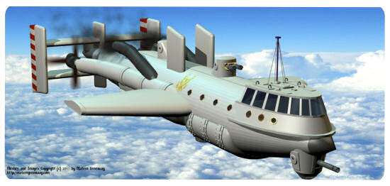 Concept art for a Mustang-class torpedo craft