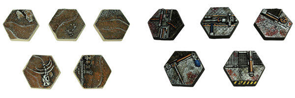 Desert and Techno hex bases