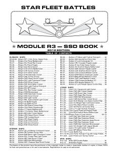 Star Fleet Battles Module R3 SSD Book