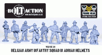 Belgian Army squad in Adrian helmets