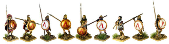 Spartan armored hoplites
