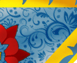 Close-up showing damask-silk effect
