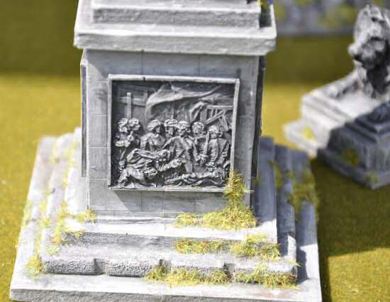 Each face has different relief carvings