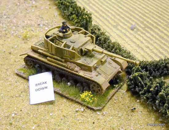 20mm Scale Panzer MKIV model next to a 20-30mm scale Felt Field Section