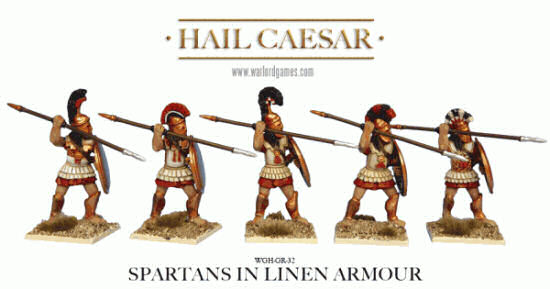 Spartans in linen armor