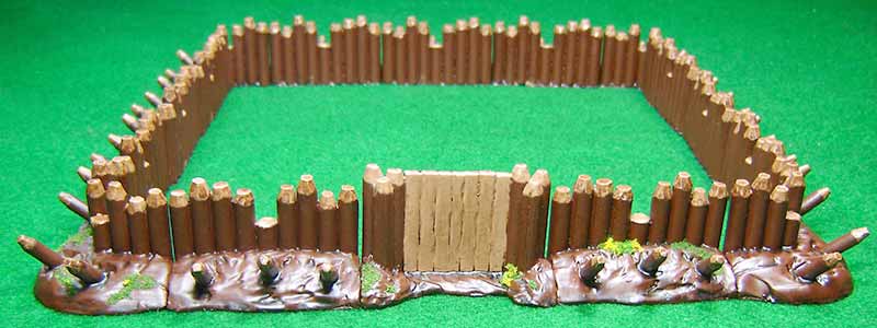 Log Stockade Fort, as painted