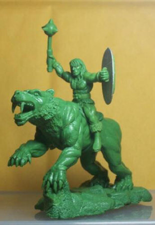28mm Barbarian on War Cat