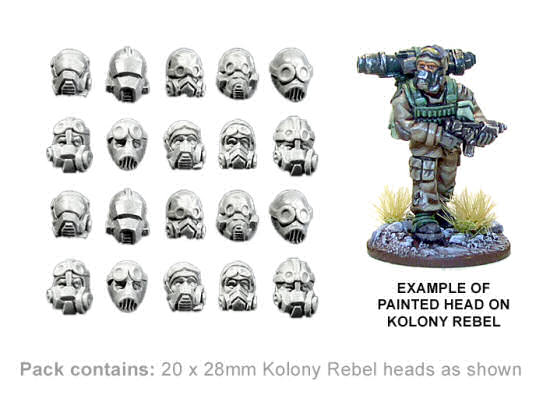 Pig Iron Kolony Rebel Heads Sprues #2