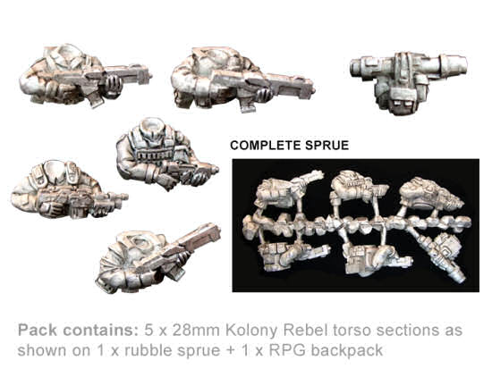 Kolony Rebel Torso Sprue #1