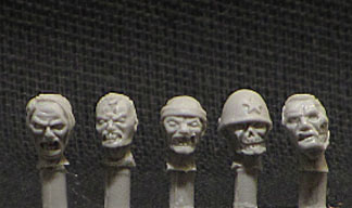 28mm Japanese Zombie Heads