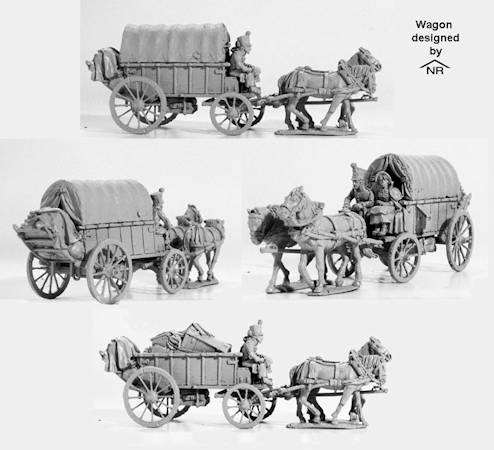 Two-horse supply wagon