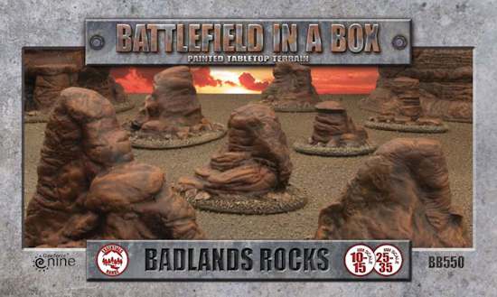 Battlefield in a Box Badlands Plateau 15mm 28mm 35mm Gelände Rock Terrain Felsen
