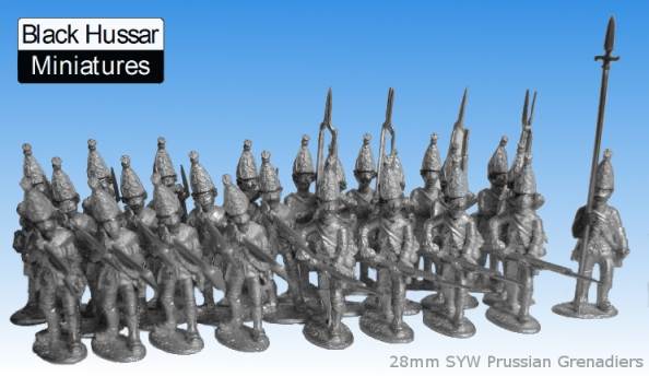 28mm Prussian Grenadiers of the Seven Years War