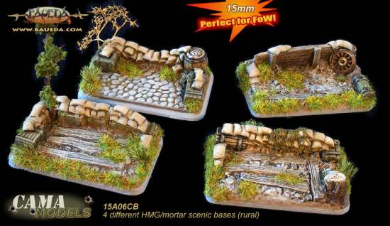 15mm HMG/Mortar scenic bases (rural)