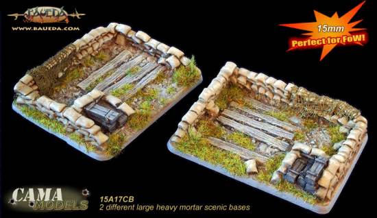 15mm Heavy Mortar/Rocket battery scenic bases (rural)