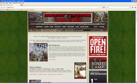 The Flames of War website