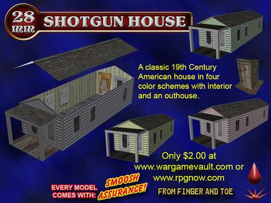 Tmp 28mm Cardstock Shotgun House Pdf From Finger And Toe