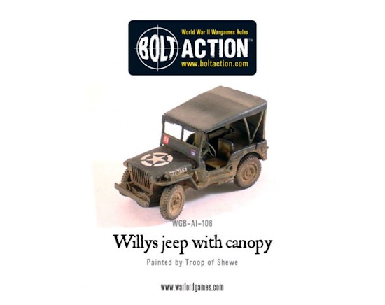 Jeep with raised canopy